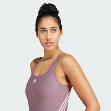 ADIDAS SPORTSWEAR Bustier Sportbadeanzug '3-Stripes' in Lila