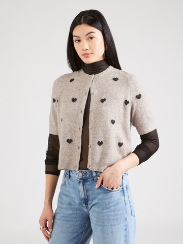 VERO MODA Вязаная кофта 'DOFFY INTARSIA' в Серый: спереди