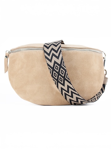 Marsupio 'NOA large' di lePelou in beige: frontale