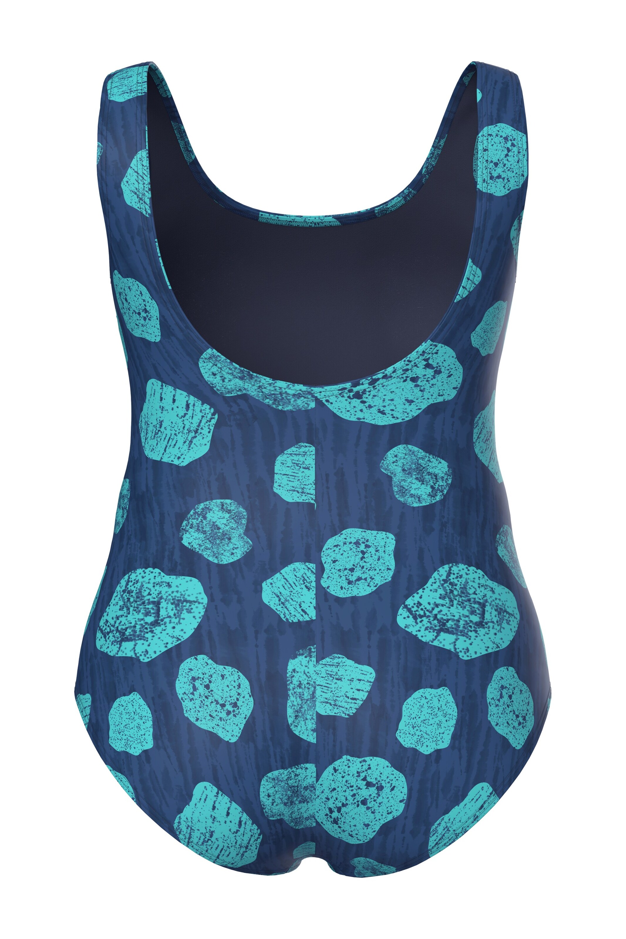 Ulla Popken T-shirt Swimsuit in Blue