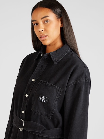 Calvin Klein Jeans Curve Shirt Dress in Black