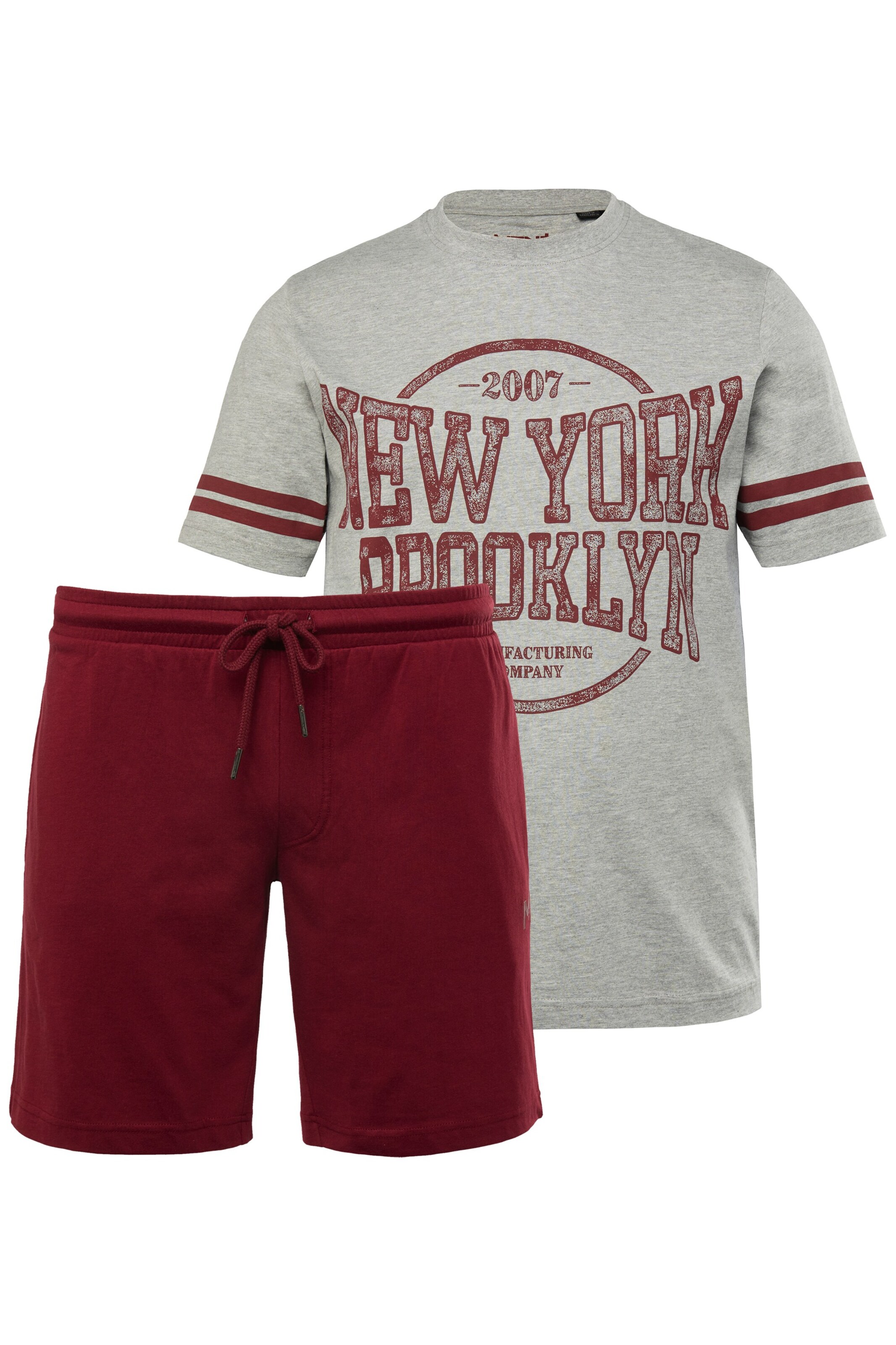 Men Plus Pajamas long in Red: front