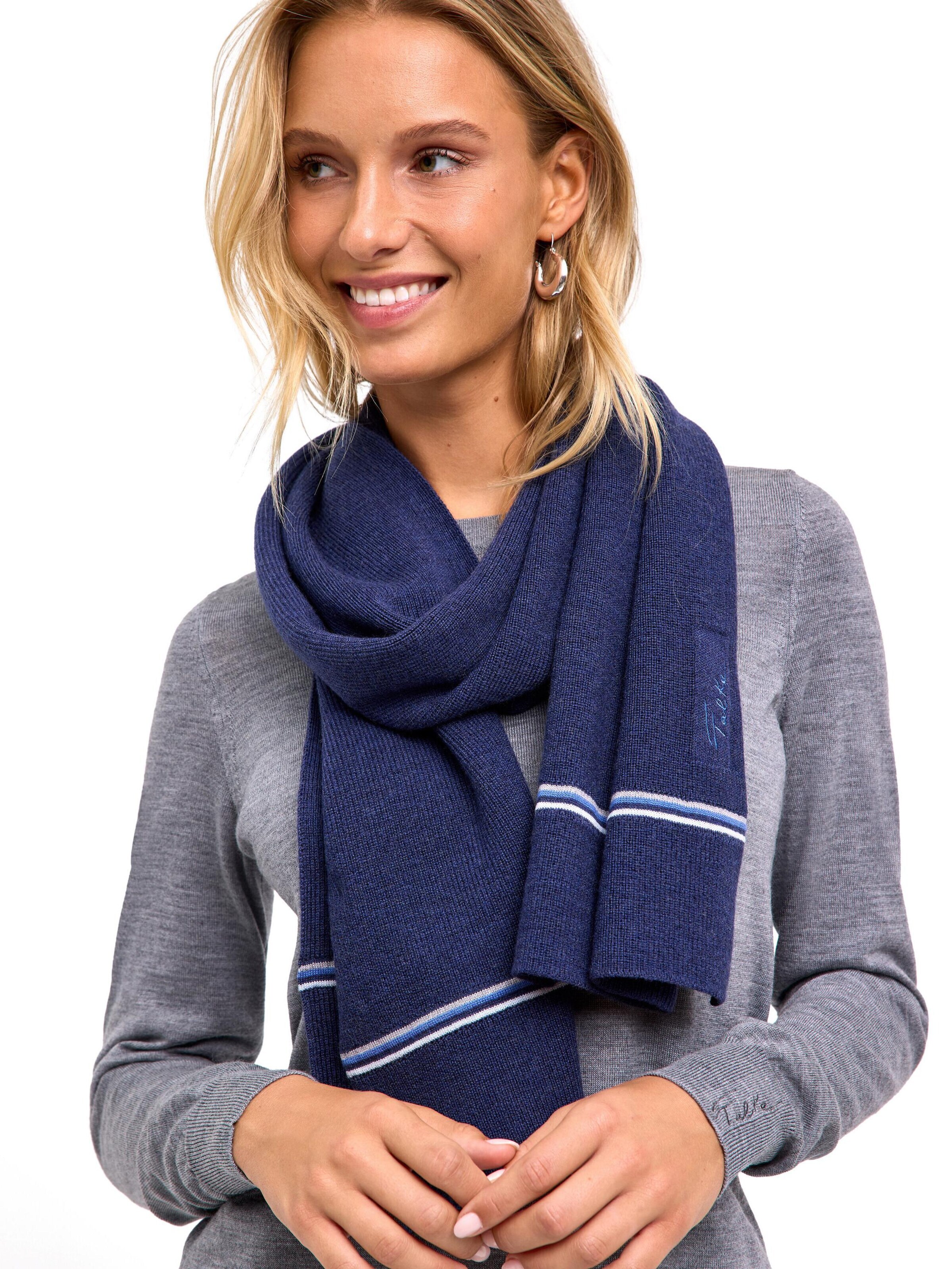 FALKE Scarf 'Anniversary' in Blue: front