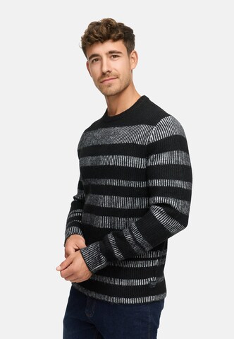 INDICODE JEANS Trui 'INKalle' in Zwart: voorkant