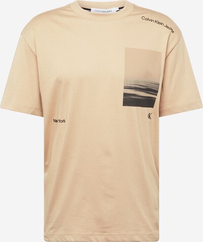 Calvin Klein Jeans T-shirt 'SERENITY' i beige / svart, Produktvy