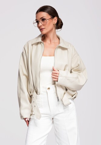 Veste mi-saison Ombre en beige : devant