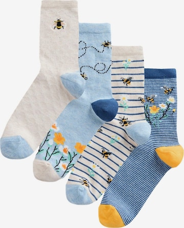 Next Socken in Blau: Vorderseite