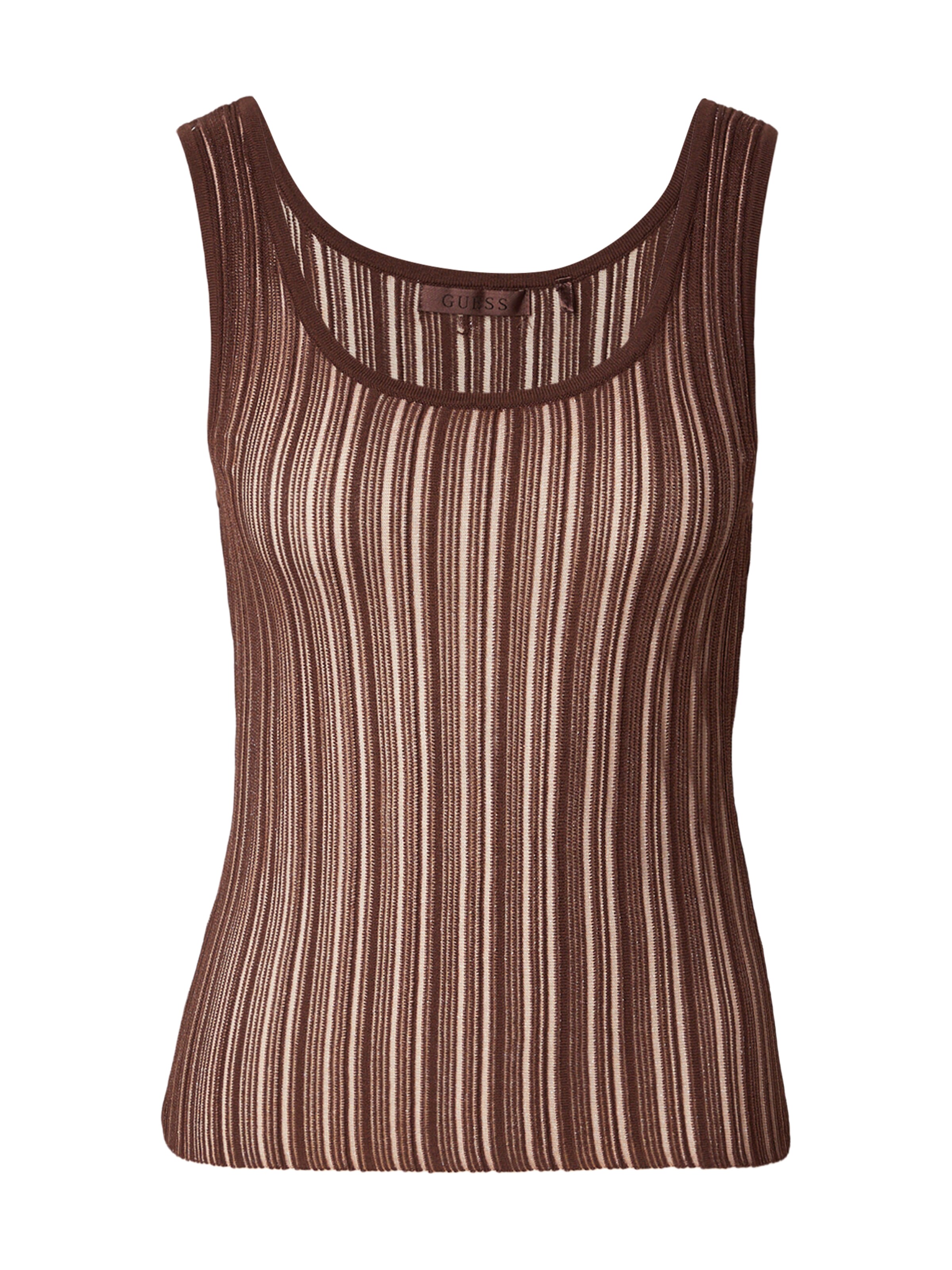 GUESS - Top de punto 'AUDREY' en marrón: frente