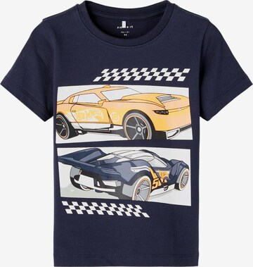 Tricou 'Hot Wheels' de la NAME IT pe albastru: față