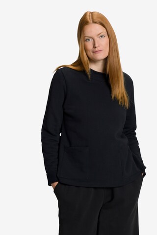 Ulla Popken Sweatshirt in Zwart: voorkant