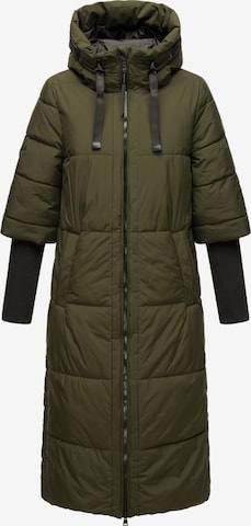 Manteau d’hiver 'Ciao Miau XIV' NAVAHOO en vert : devant