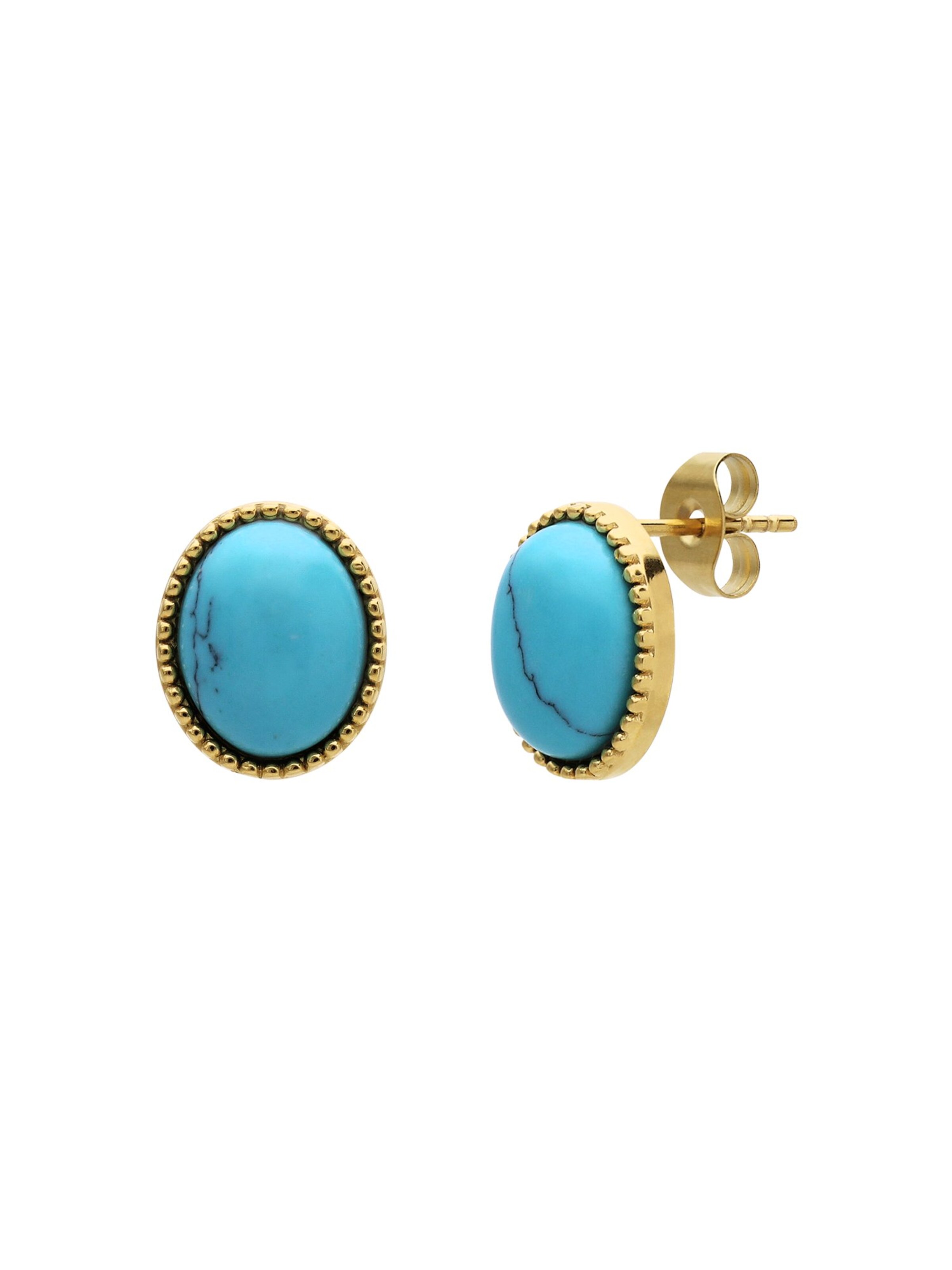 Boucles d'oreilles Lucardi en or : devant