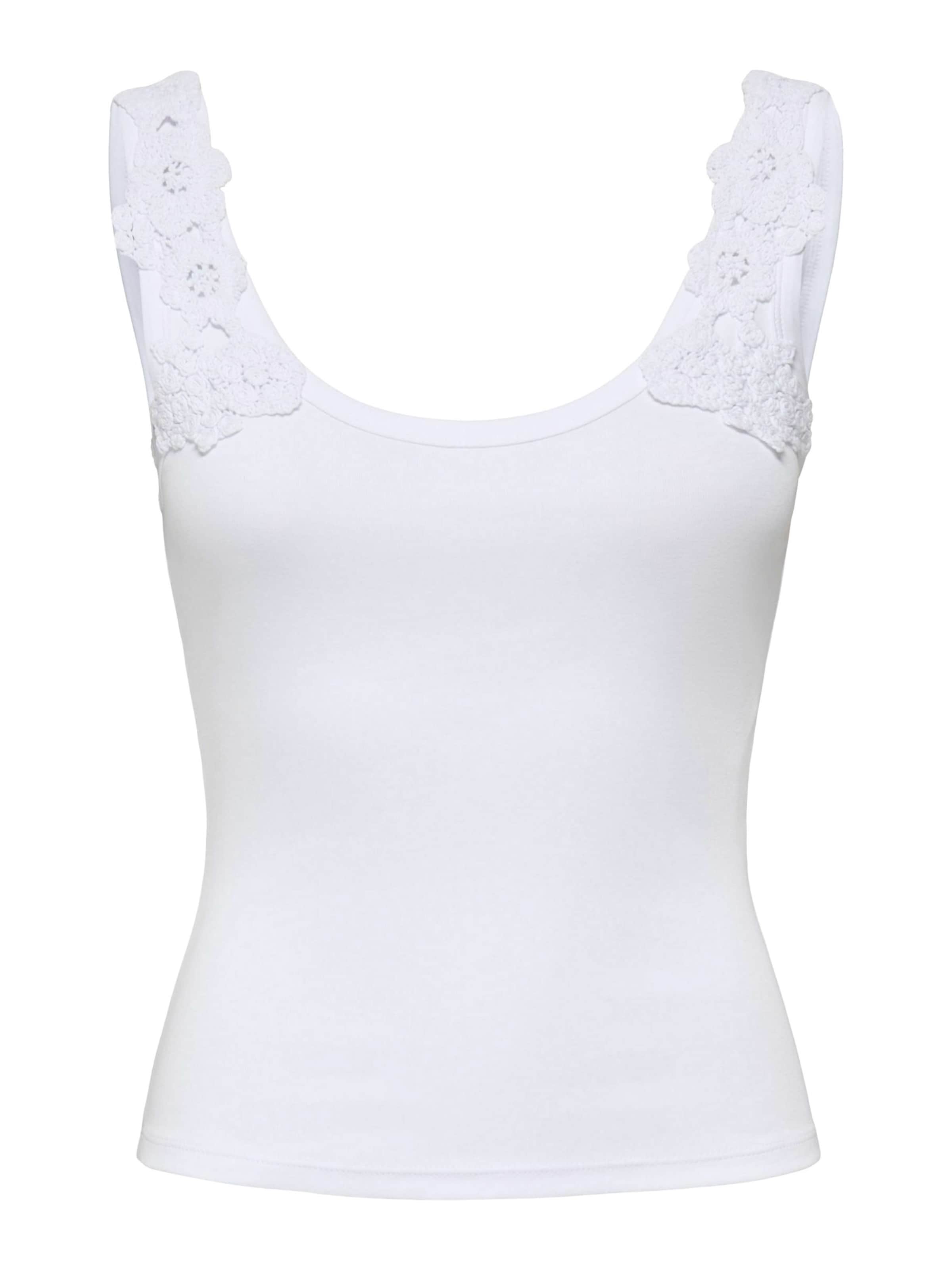 Top 'ONLZANNY' di ONLY in bianco: frontale