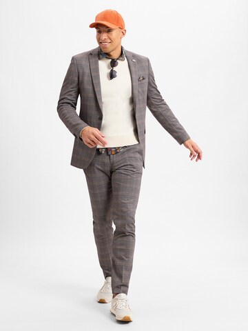 Finshley & Harding London Slimfit Hose ' Hoxdon ' in Braun
