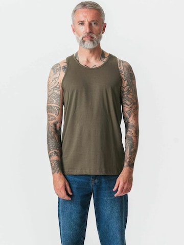 T-Shirt ' Basic Tanktop ' TEESHOPPEN en vert : devant