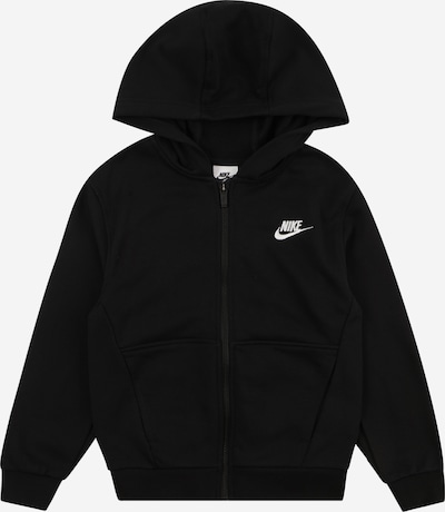 Nike Sportswear Zip-Up Hoodie in Black / White, Item view