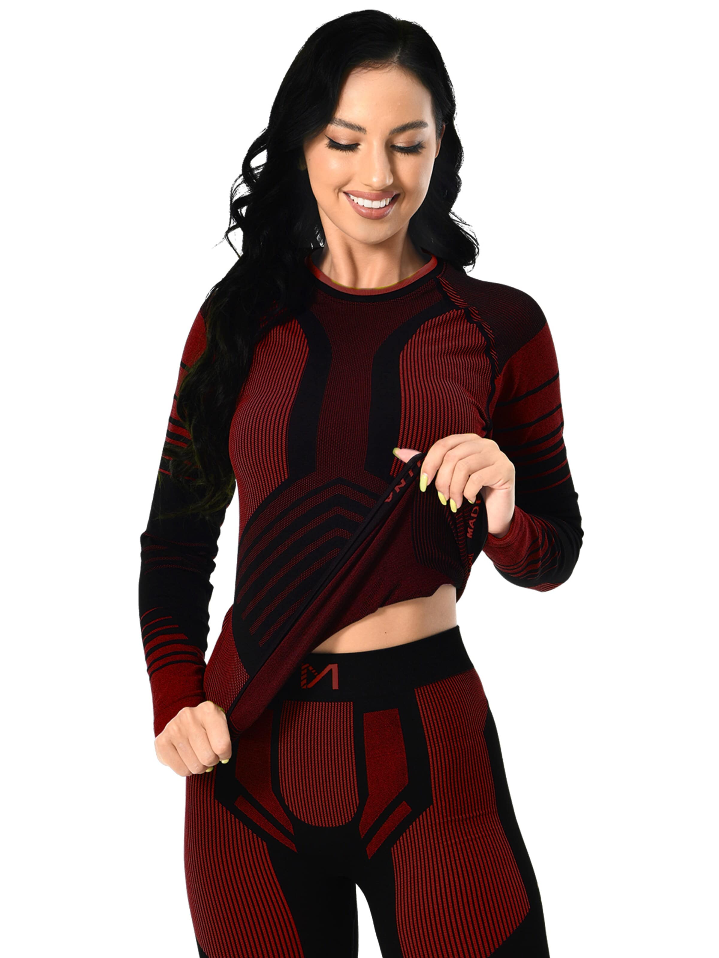 MEETWEE Sportbody 'Ski Base Layer for Skiing and Running' in Rood