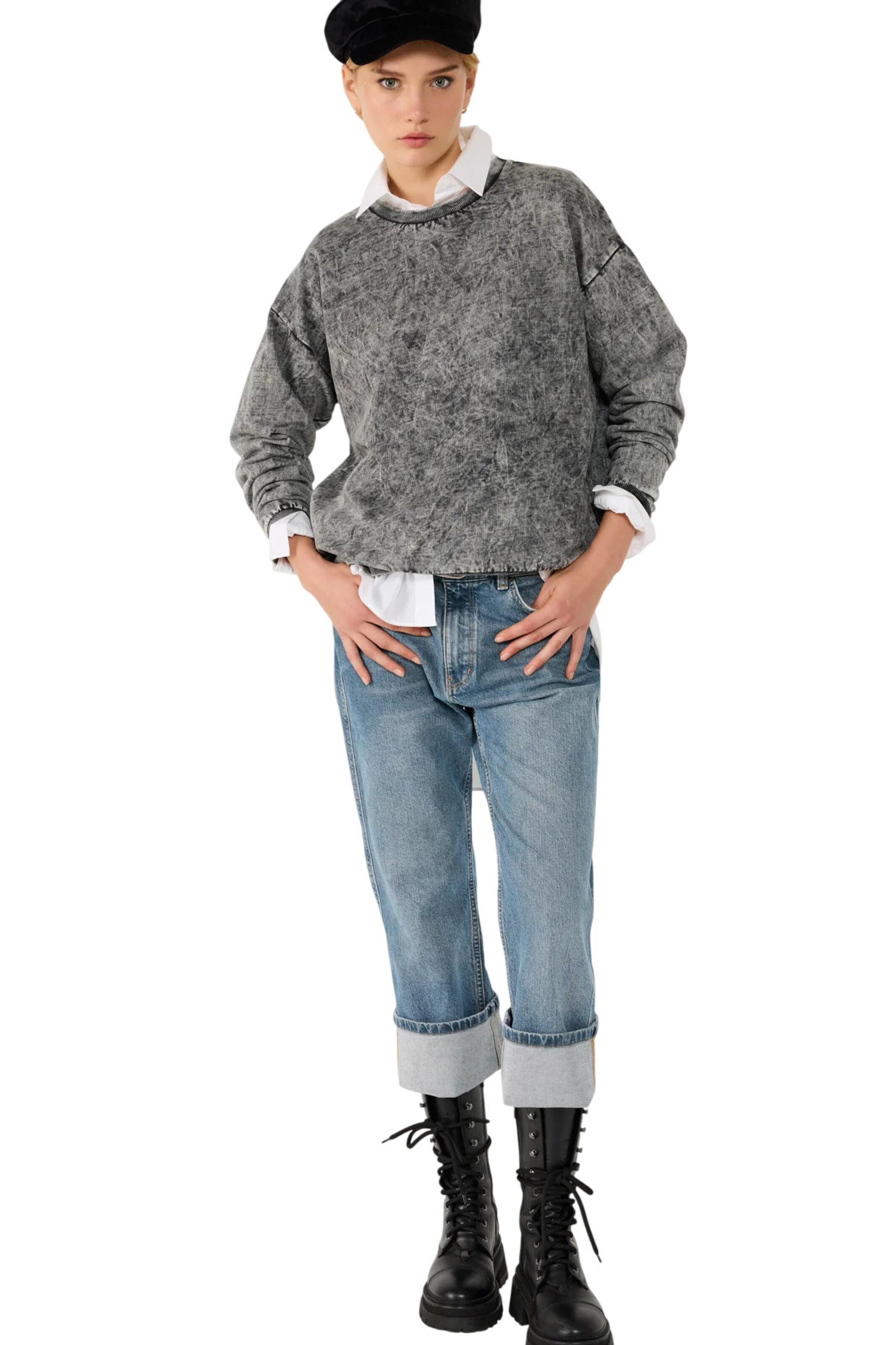 No Matter What Sweatshirt in Grey