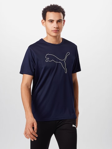 T-Shirt fonctionnel PUMA en bleu : devant