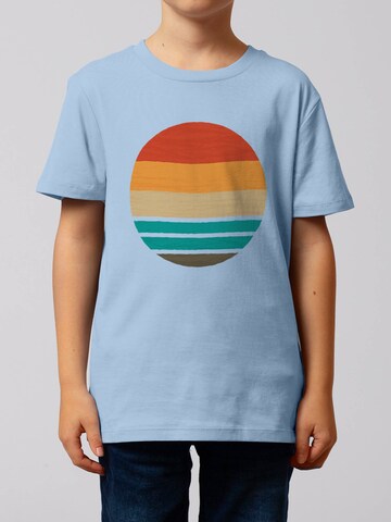 T-Shirt 'Retro Sunset Ocean' watabout.kids en bleu