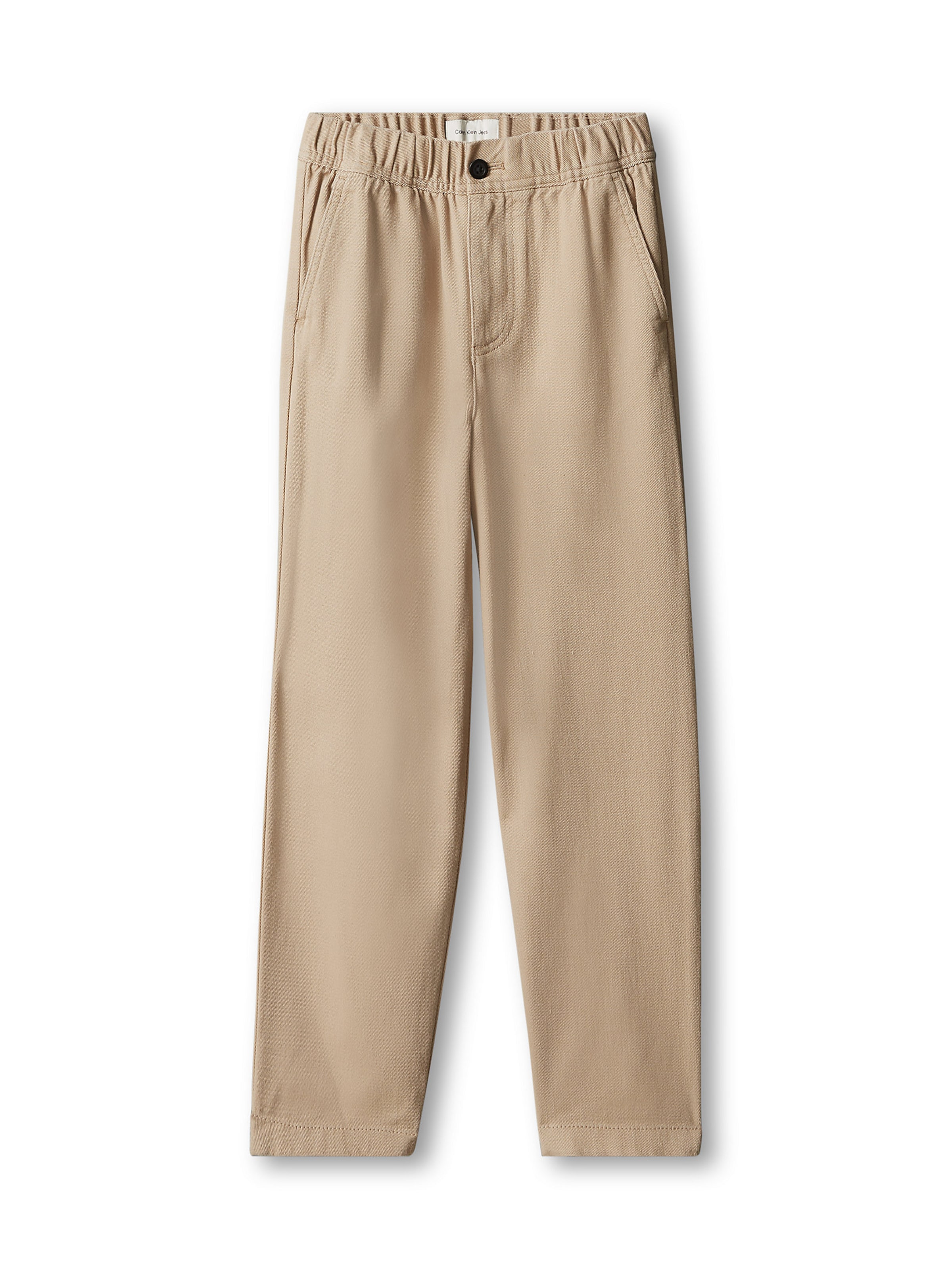 Calvin Klein Jeans Loosefit Hose in Beige: Vorderseite