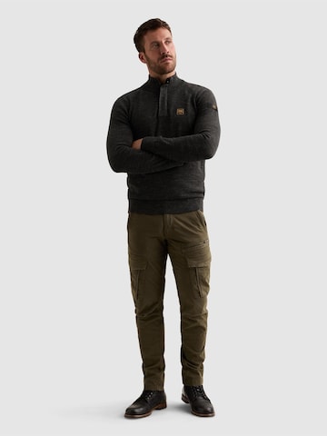 Pull-over 'Pullover with half-zip and raglan sleeves' PME Legend en noir
