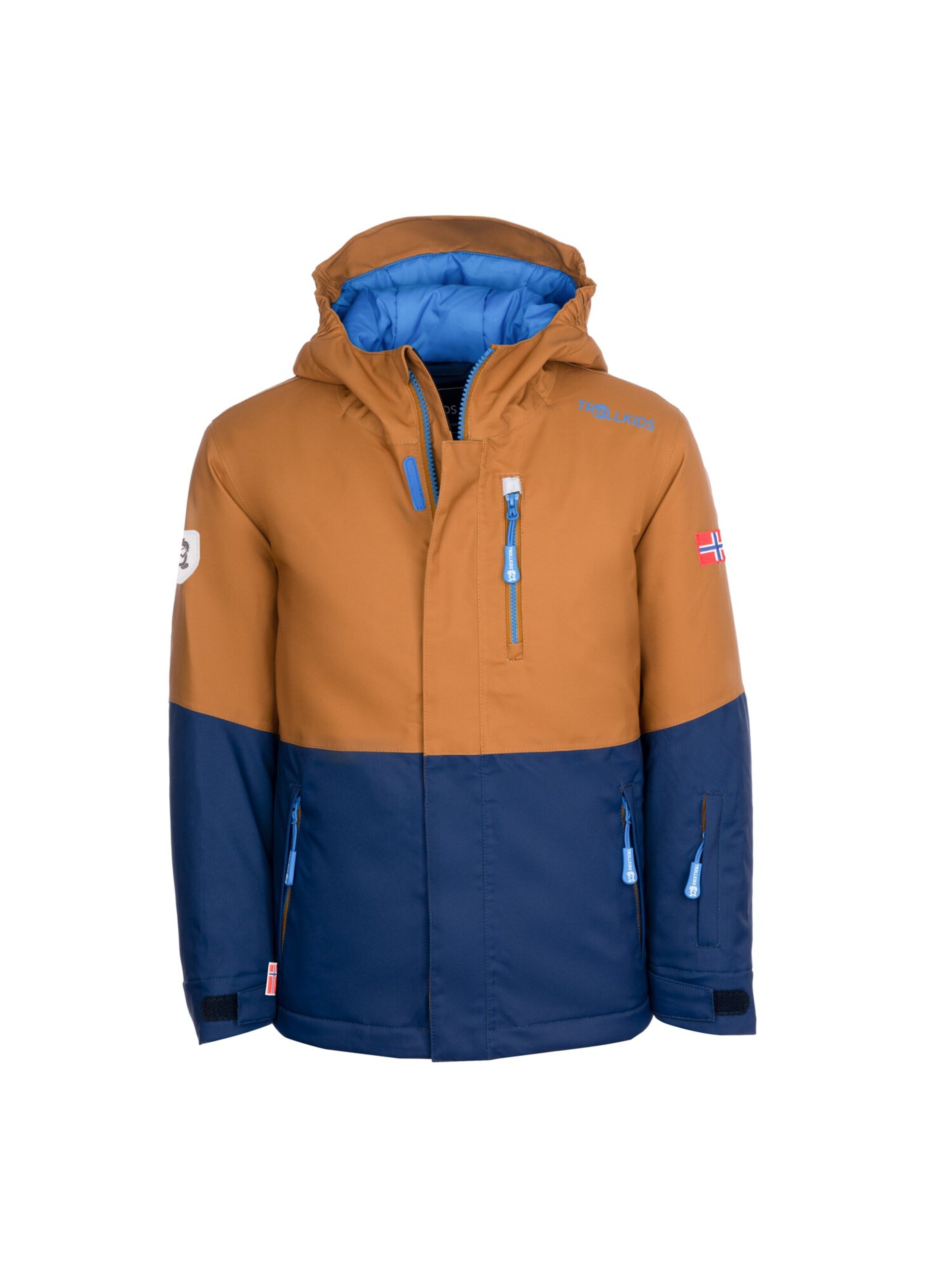 TROLLKIDS Outdoor jacket in Brown: front