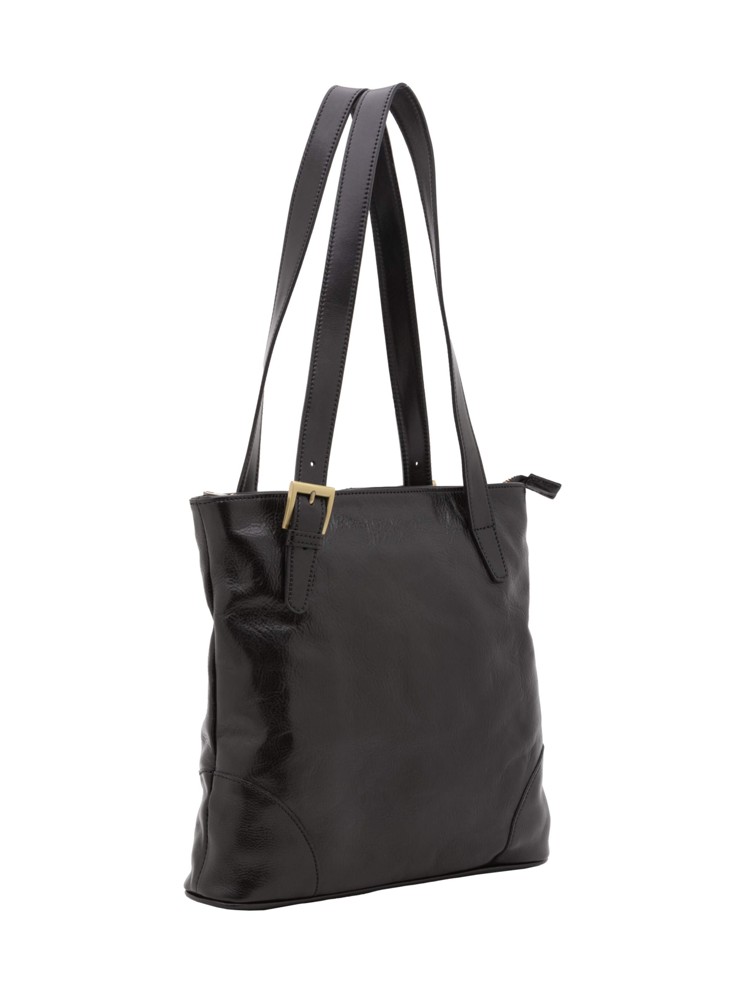 Borsa a spalla 'Borsa a Spalla Donna Pelle Vacchetta - Chiusura Zip' di I Fratelli in nero