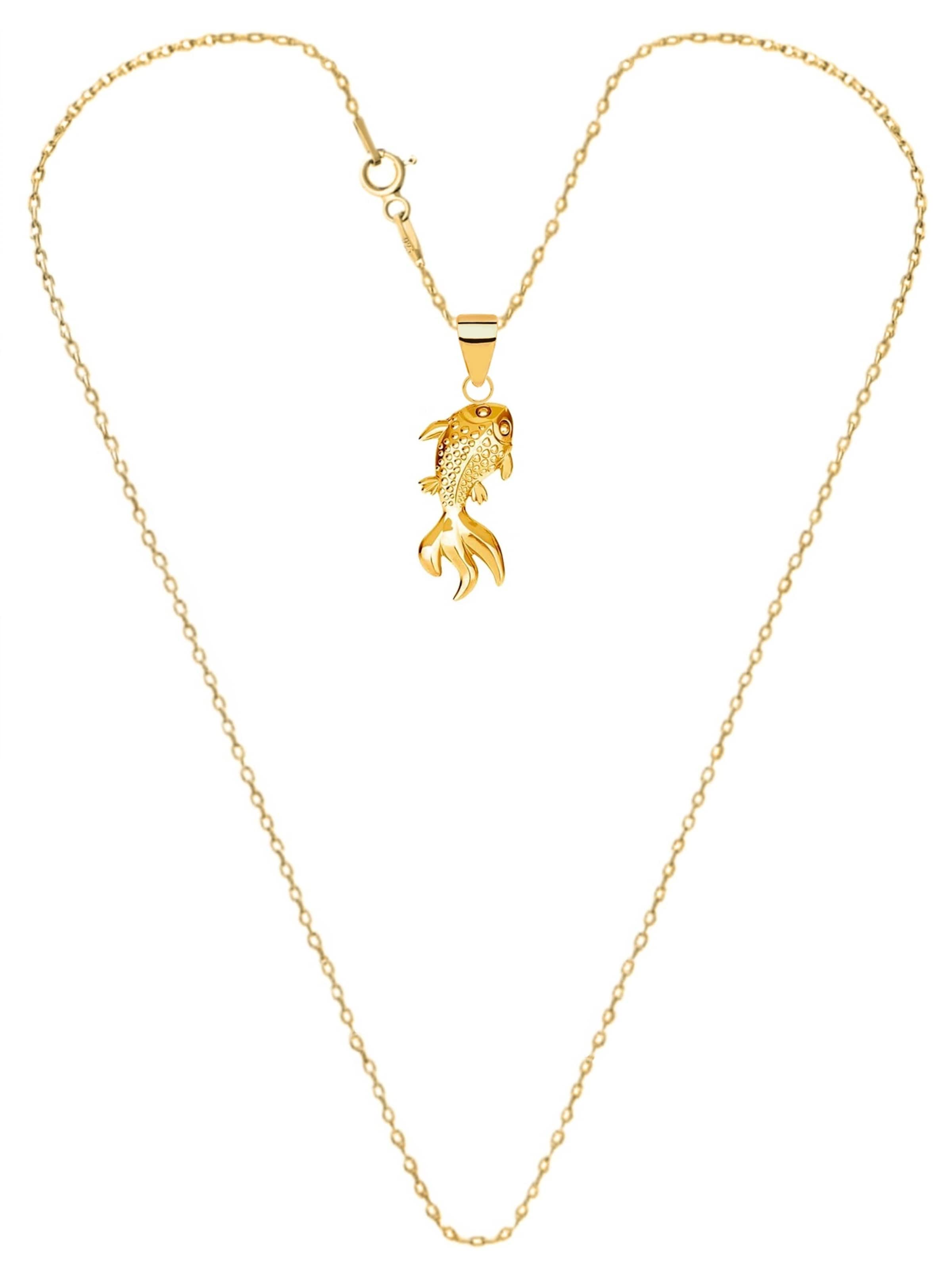 Goldene Hufeisen Kette 'Goldfisch'‌‌‌‌‌‌‌‌ in Gold: Vorderseite