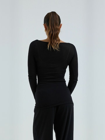 Haut ' Cotton ' Seamless Basic en noir