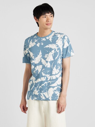 T-Shirt QS en bleu : devant