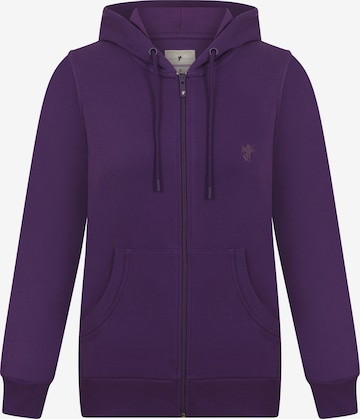 DENIM CULTURE Sweat jacket 'Yasenia' in Purple: front