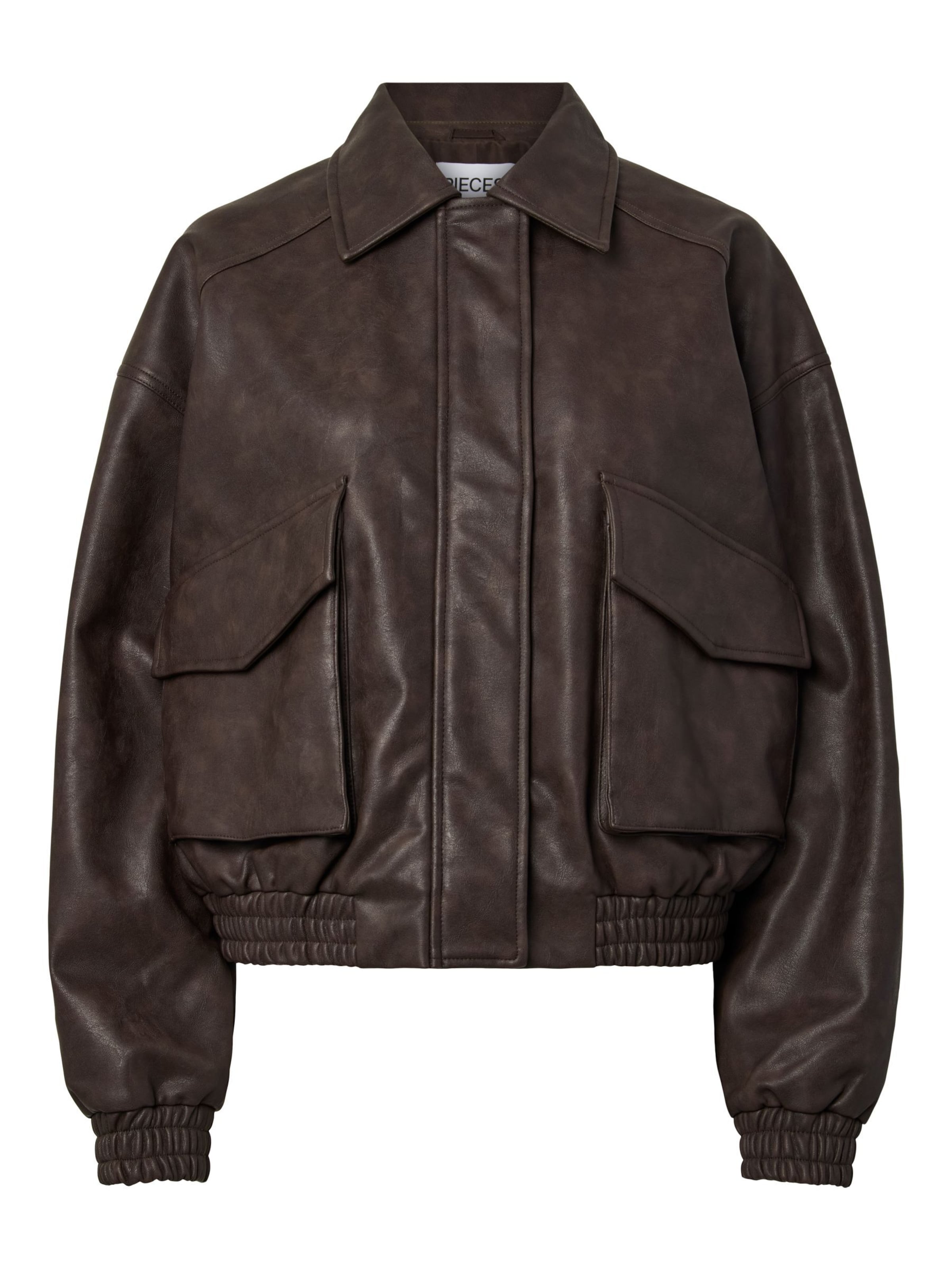 PIECES Between-Season Jacket 'PCARIANA' in Brown: front