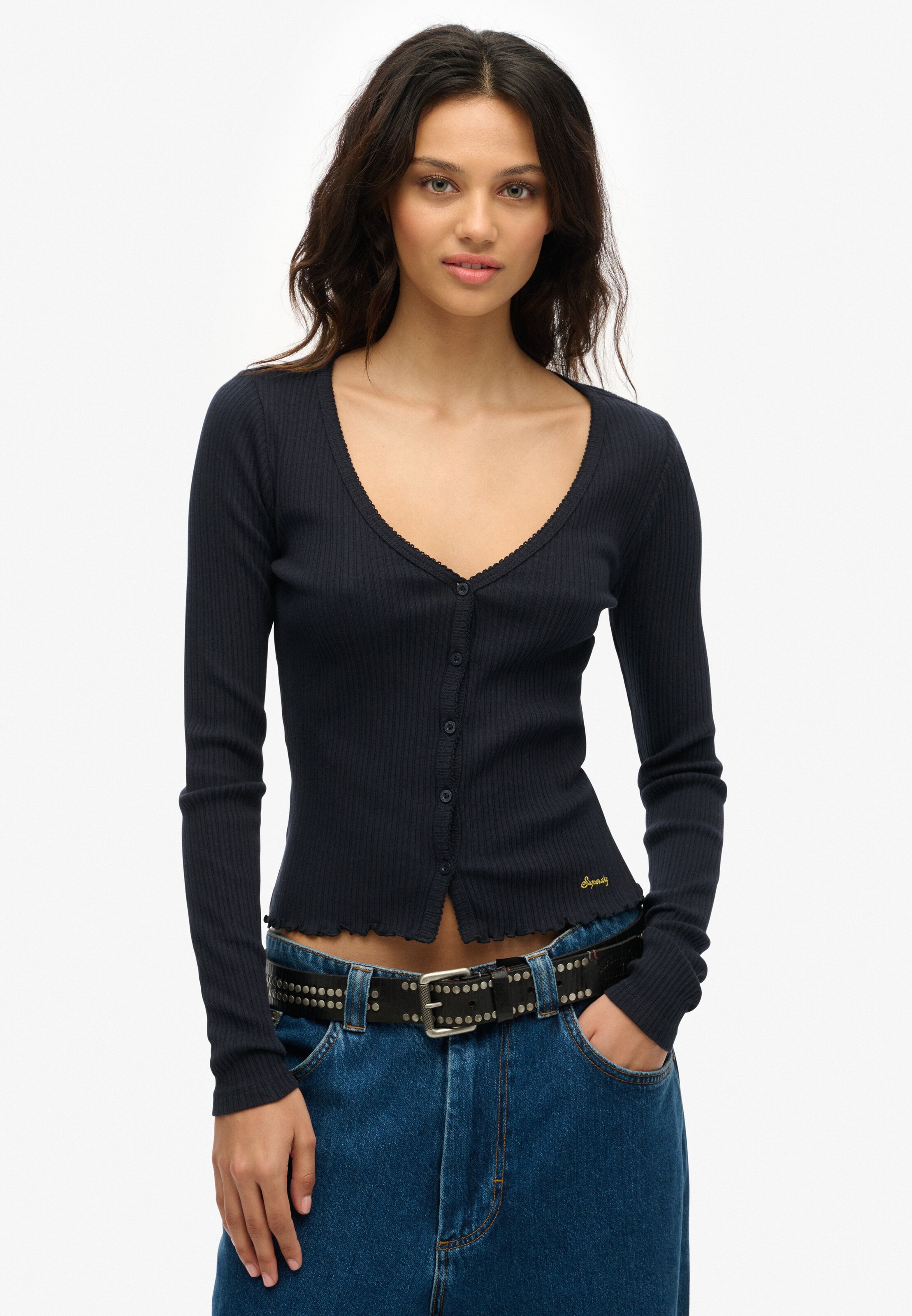 Cardigan 'Essential' Superdry & Co en bleu : devant