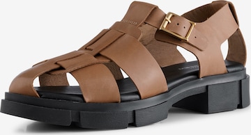 Shoe The Bear Strap Sandals ' ALVA ' in Brown: front