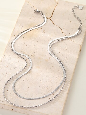 Hey Happiness Necklace 'Layer Grip' in Silver