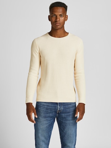 JACK & JONES Regular Fit Neulepaita 'Carlos' värissä beige: edessä