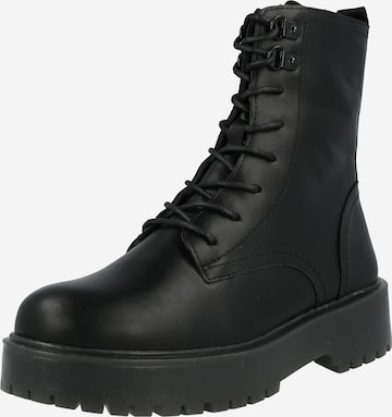 Hailys - Botines con cordones 'Stella' en negro: frente