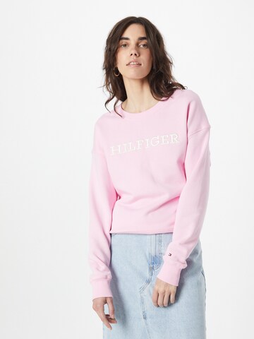 TOMMY HILFIGER Sweatshirt in Roze: voorkant