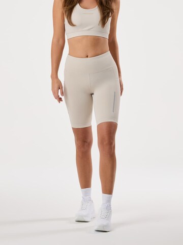 SWEDEMOUNT Skinny Sporthose 'Core'‌‌‌‌‌‌‌‌‌ in Beige: Vorderseite