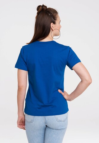 LOGOSHIRT Shirt 'Superman Logo' in Blauw