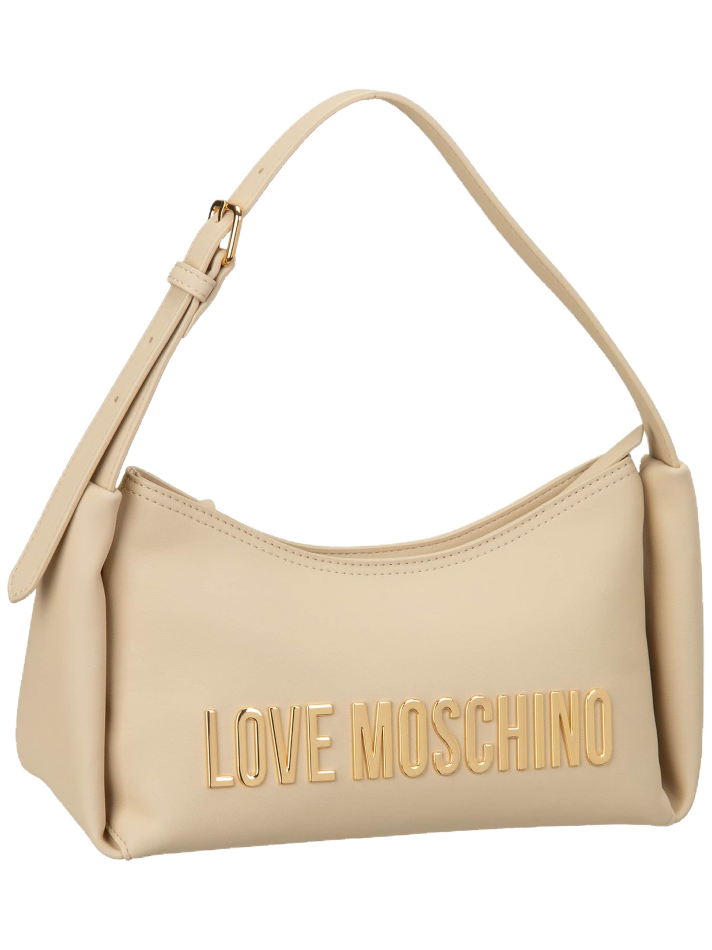 Love Moschino Shoulder Bag 'Bold Love' in Beige: front