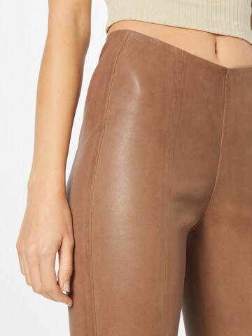 Cream Skinny Leggings 'Laja' in Brown