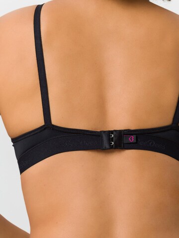 BeeDees T-shirt Bra 'Bügel-BH Microfun W mit Bügel' in Black