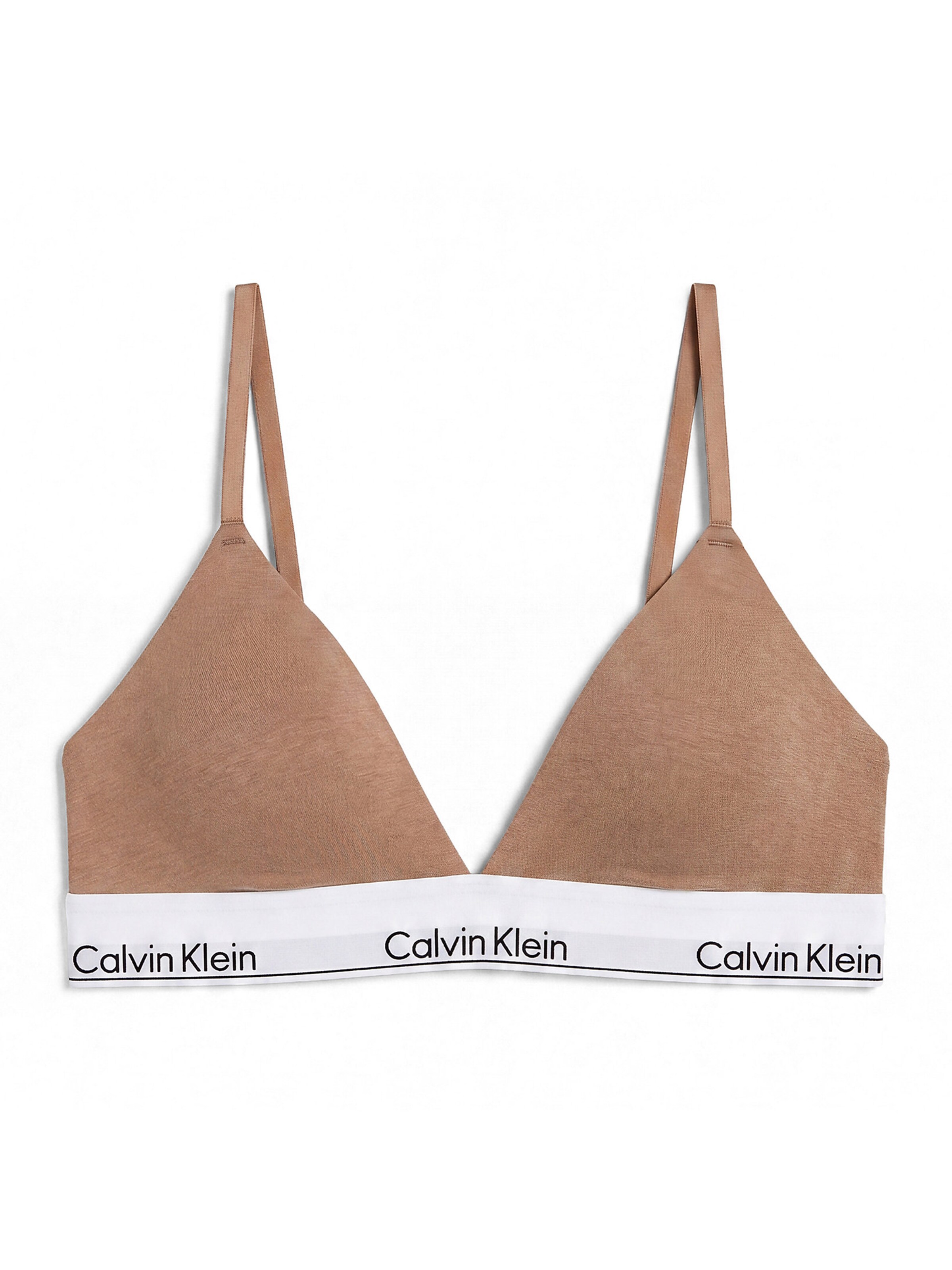 Calvin Klein Underwear Triangel BH in Bruin: voorkant