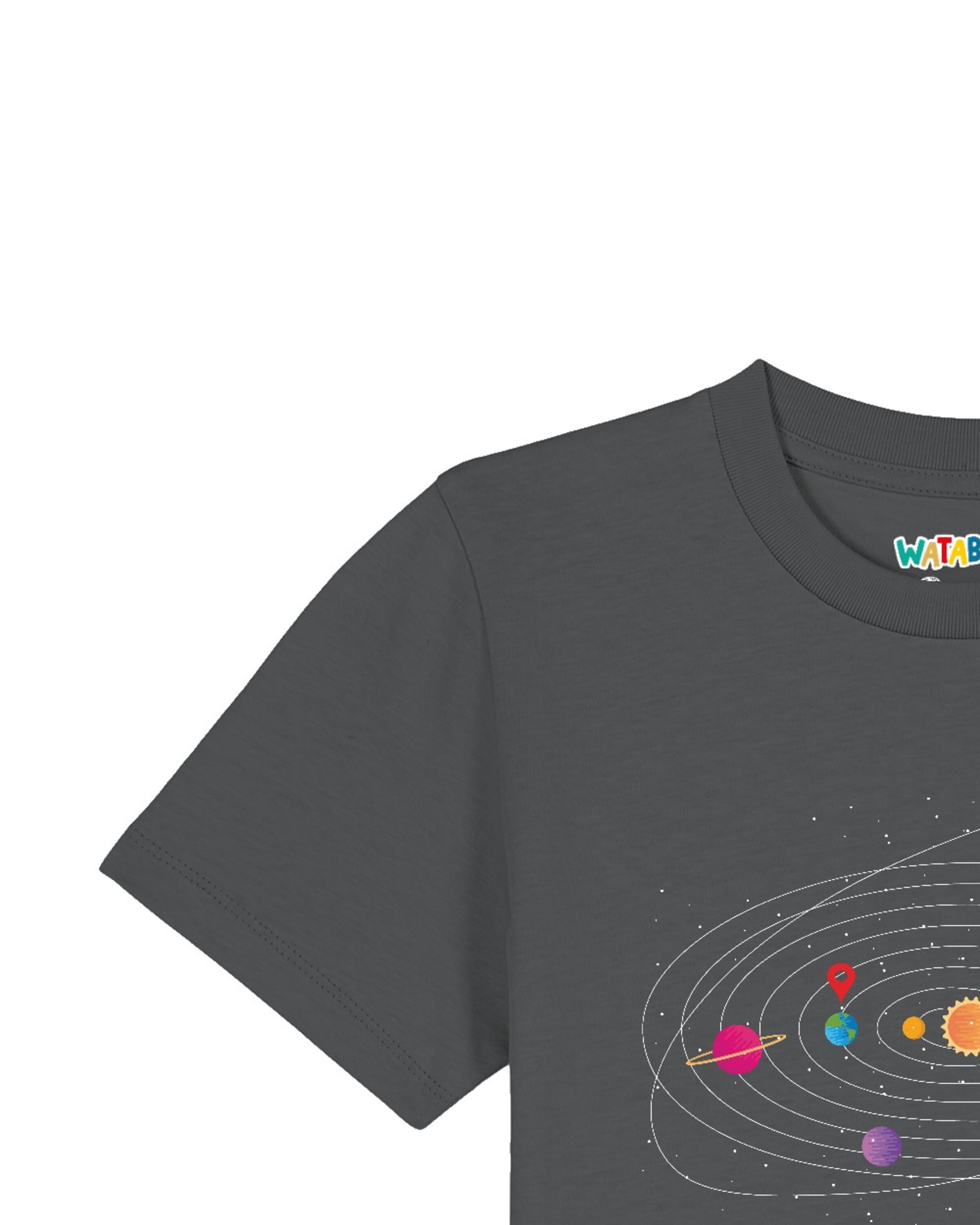 T-Shirt 'Sonnensystem' watabout.kids en gris