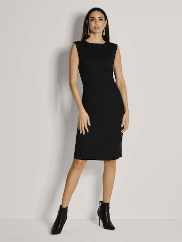 Robe fourreau MADELEINE en noir : devant