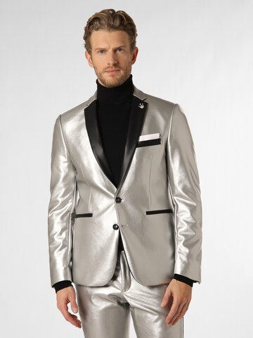 Finshley & Harding London Slim fit Suit Jacket ' Brixdon ' in Silver: front