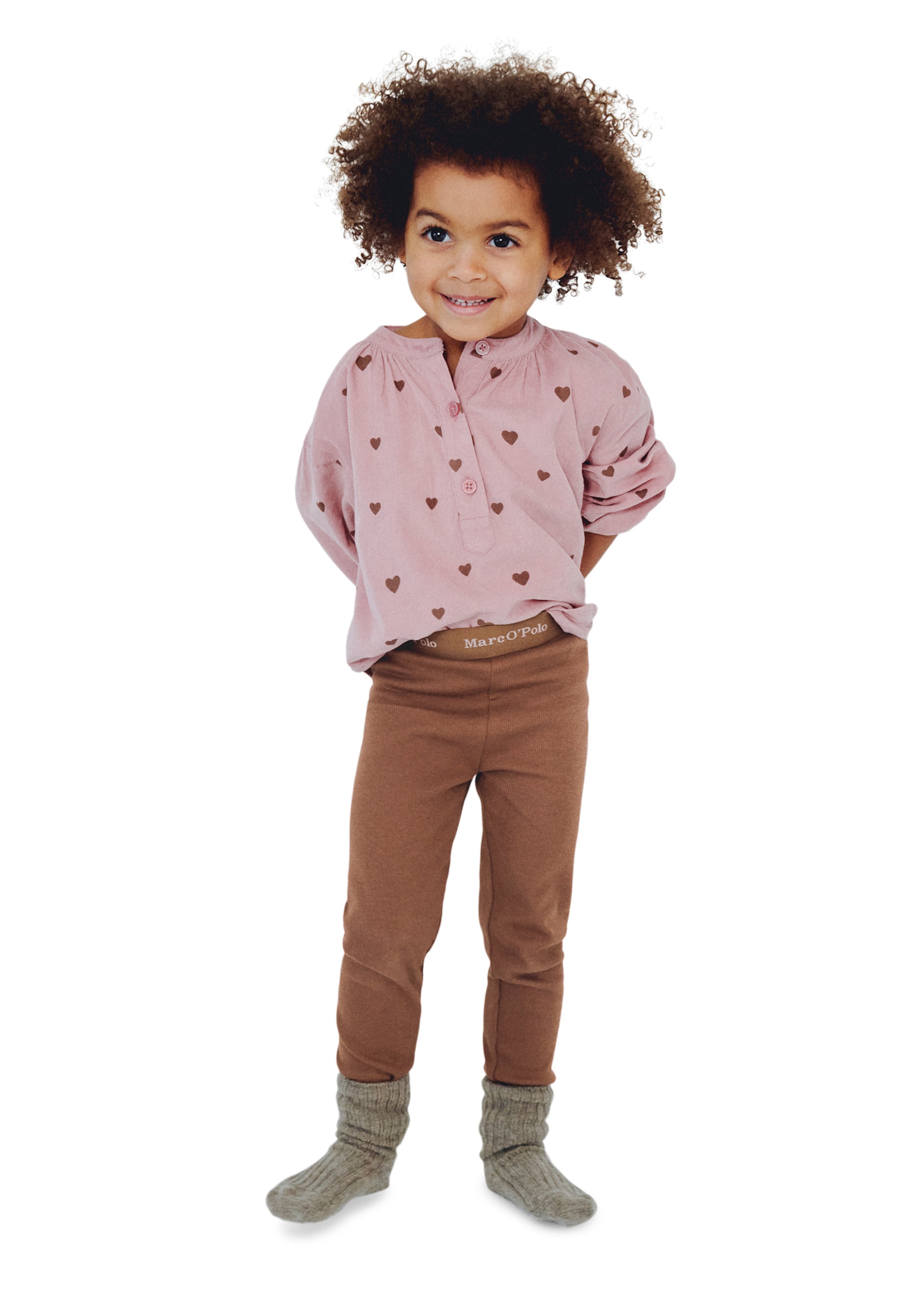 Marc O'Polo Skinny Leggings in Bruin: voorkant