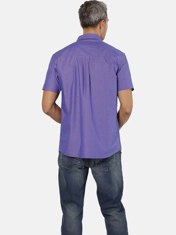 Jan Vanderstorm Comfort fit Button Up Shirt ' Evin ' in Purple